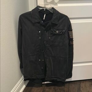 Free People embellished black jacket